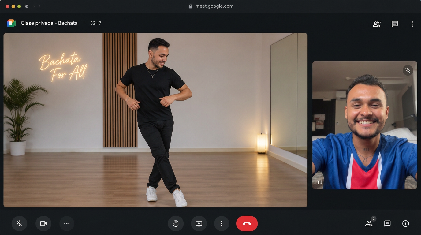 Clase privada de bachata por videollamada con Mateo Fuentes